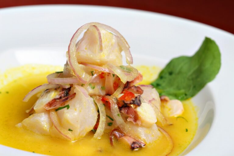 Peruvian ceviche of fish and seafood