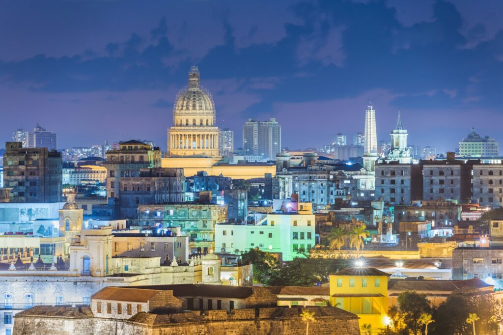 Havana, Cuba downtown skyline